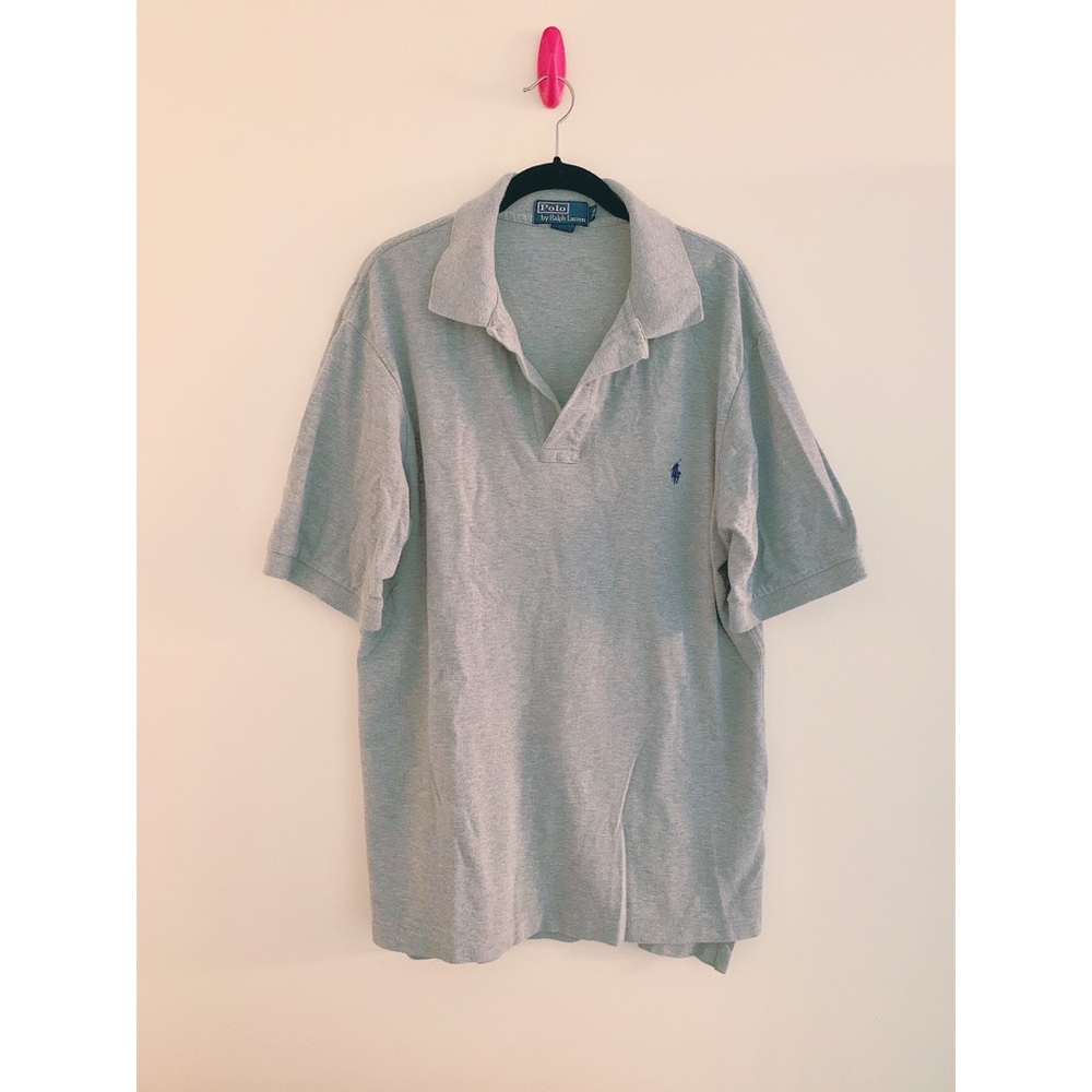 ✨ Mens Large Tall Grey Ralph Lauren Polo Shirt ✨